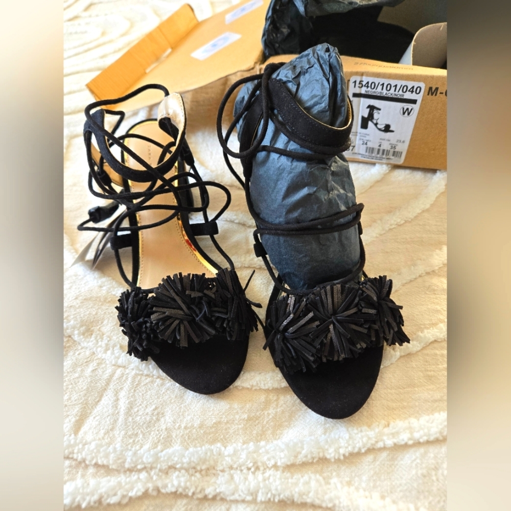 Zara lace up sandals 37